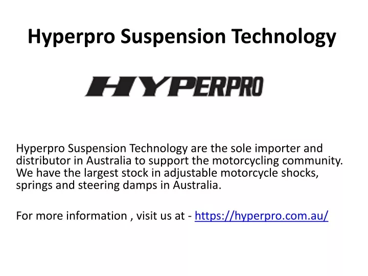 hyperpro suspension technology