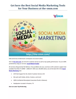 Social Media Provider | the-smm.com