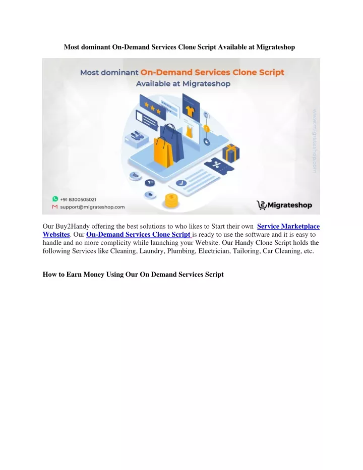 most dominant on demand services clone script