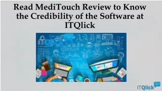 Learn More about Meditouch EMR Software and its Alternatives with ITQlick
