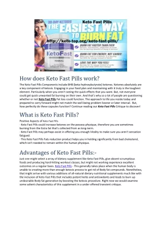 Keto Fast Pills