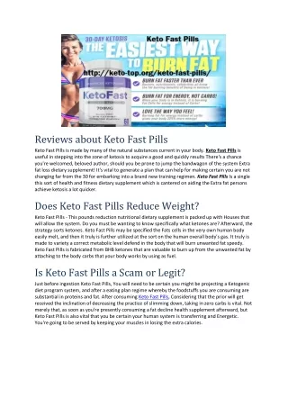 Keto Fast Pills