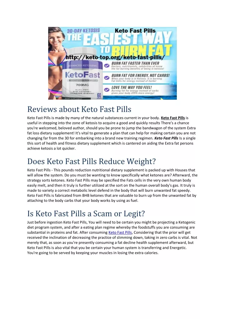 reviews about keto fast pills