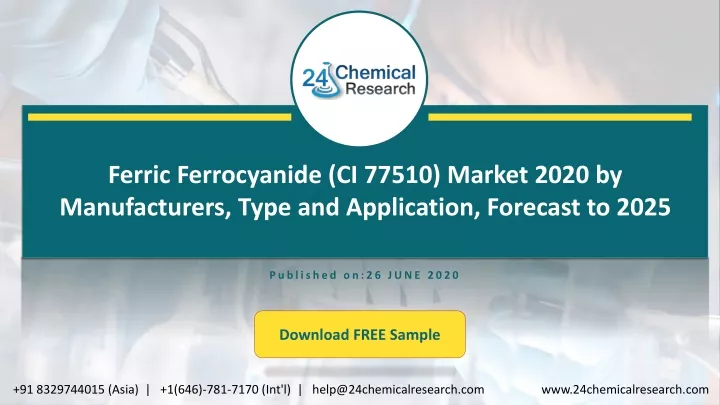 ferric ferrocyanide ci 77510 market 2020