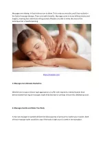 6 Reasons why you need a massage