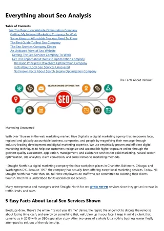 everything about seo analysis