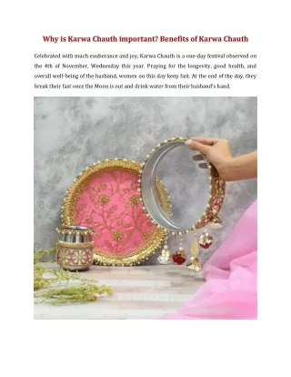 why is karwa chauth important benefits of karwa