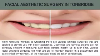 Facial Aesthetic Surgery in Tonbridge