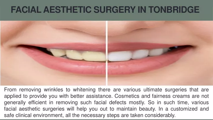 facial aesthetic surgery in tonbridge