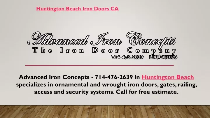 huntington beach iron doors ca