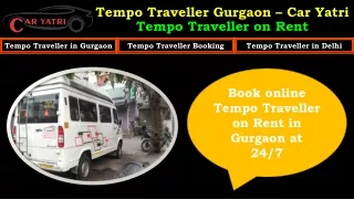 tempo traveller gurgaon car yatri tempo traveller on rent