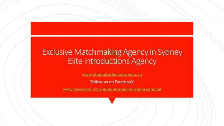 exclusive matchmaking agency in sydney elite