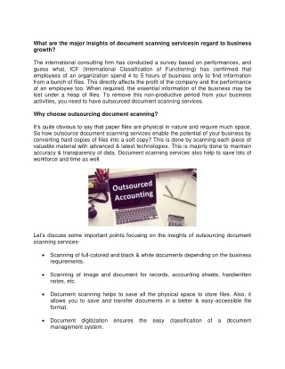 what are the major insights of document scanning