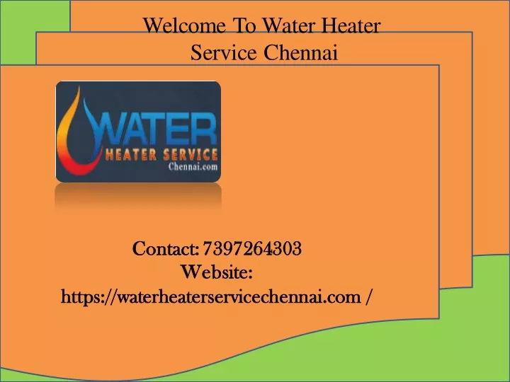 welcome to water heater service chennai