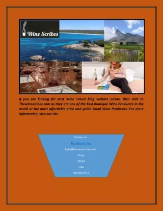 if you are looking for best wine travel blog