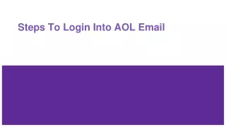 Steps To Login Into AOL Email