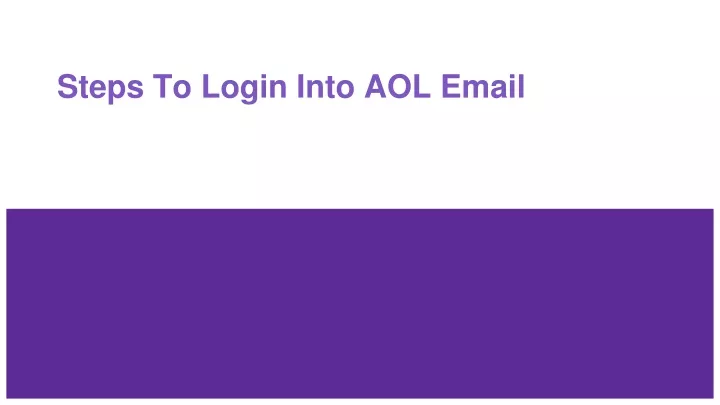 steps to login into aol email