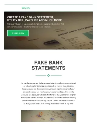 Fake Bank Statement