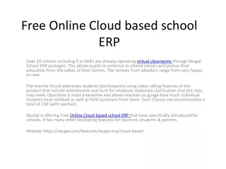 free online cloud based school erp