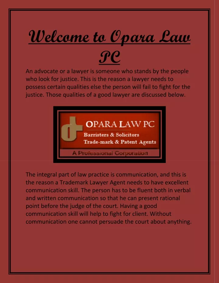 welcome to opara law pc an advocate or a lawyer