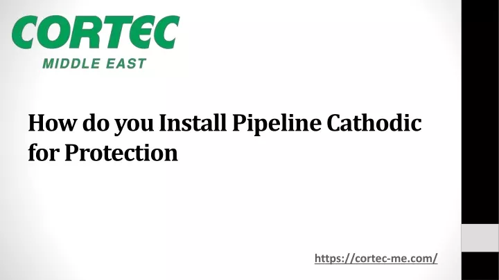 how do you install pipeline cathodic forprotection