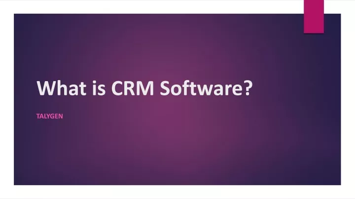 what is crm software