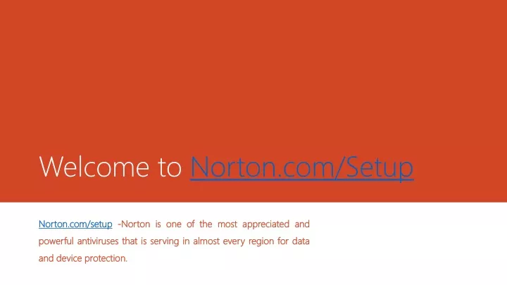 welcome to norton com setup