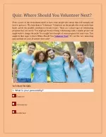 Quiz: Where Should You Volunteer Next? - slide 1