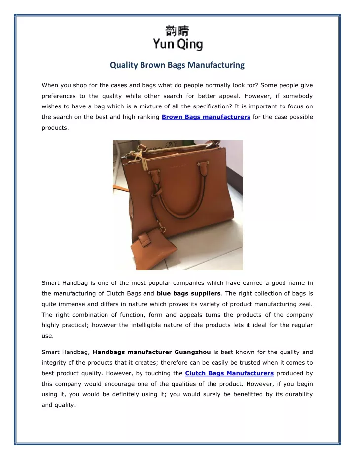 quality brown bags manufacturing