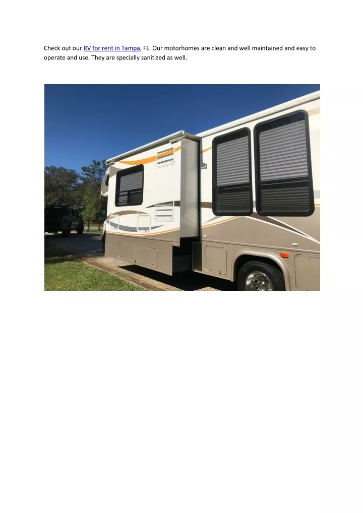 check out our rv for rent in tampa