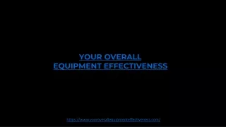 Overall Equipment Effectiveness Software