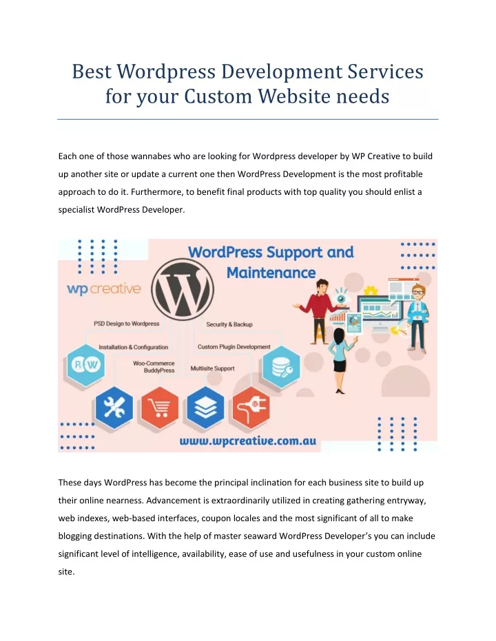 best wordpress development services for your