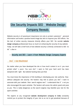 site site security security impacts