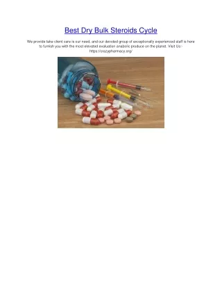 best dry bulk steroids cycle
