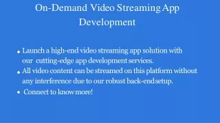 On-Demand Video Streaming App Development