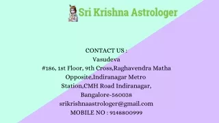 Famous Astrologer in Indiranagar | Sri krishna