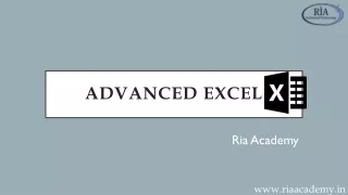 Advanced Excel Training In Marathahalli