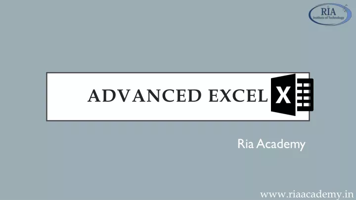 advanced excel