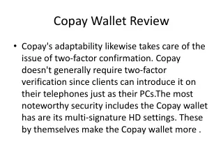 copay wallet review