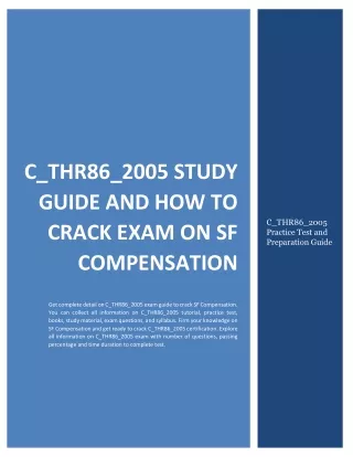 c thr86 2005 study guide and how to crack exam