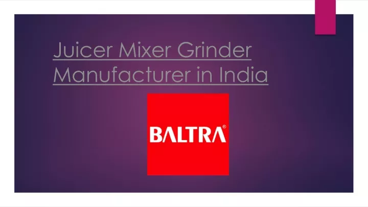juicer mixer grinder manufacturer in india