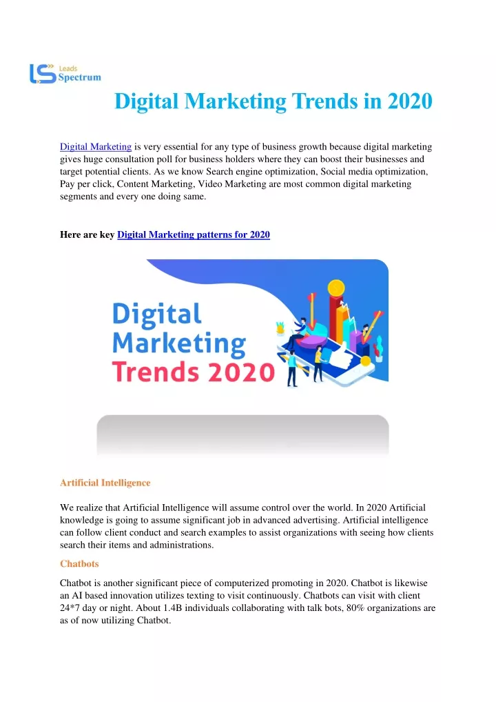 digital marketing trends in 2020 digital