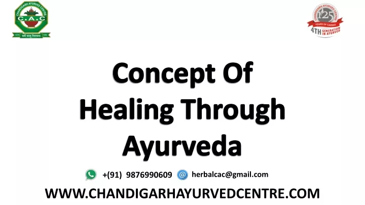concept of healing through ayurveda