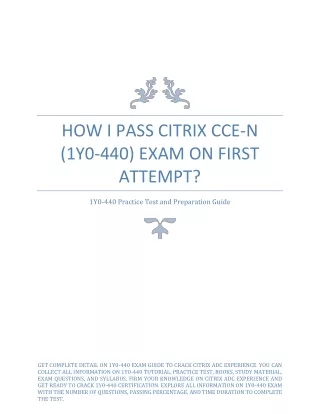 how i pass citrix cce n 1y0 440 exam on first