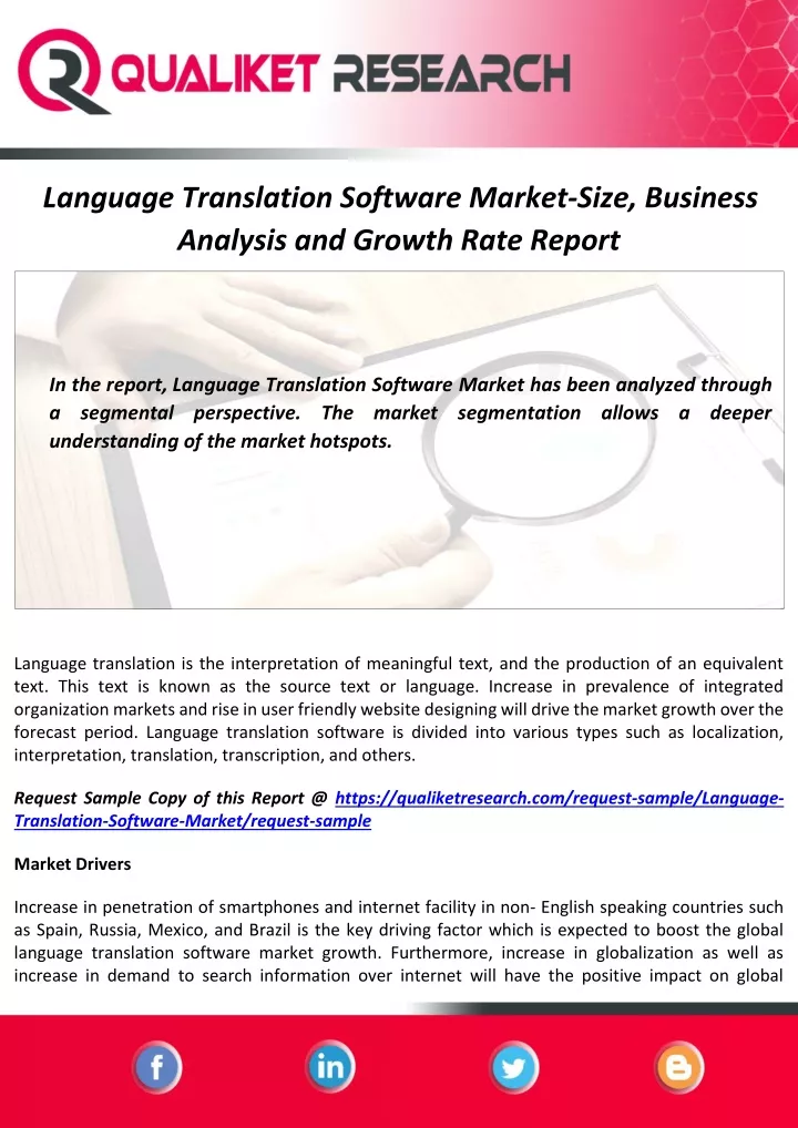 language translation software market size