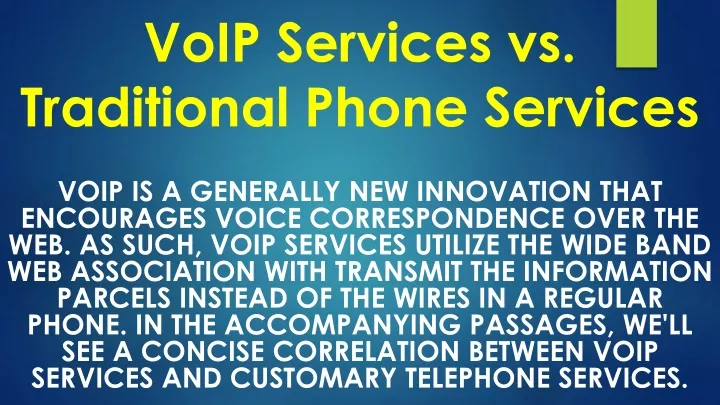 voip services vs traditional phone services