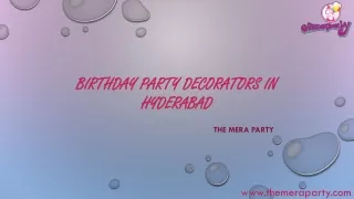 Birthday party decorators in Hyderabad