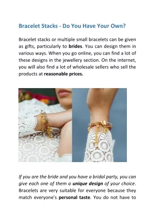 Bracelet Stacks - Do You Have Your Own?