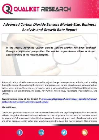 advanced carbon dioxide sensors market size