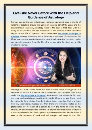Live Like Never Before with the Help and Guidance of Astrology